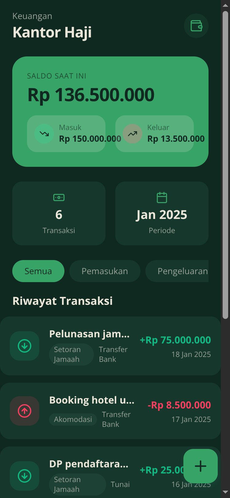 Keuangan Haji screen 2