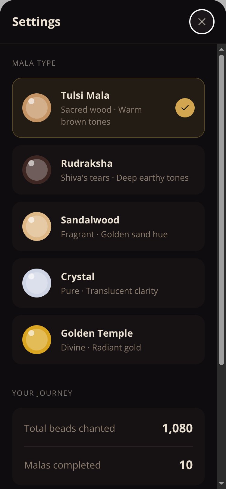 Digital Mala screen 2