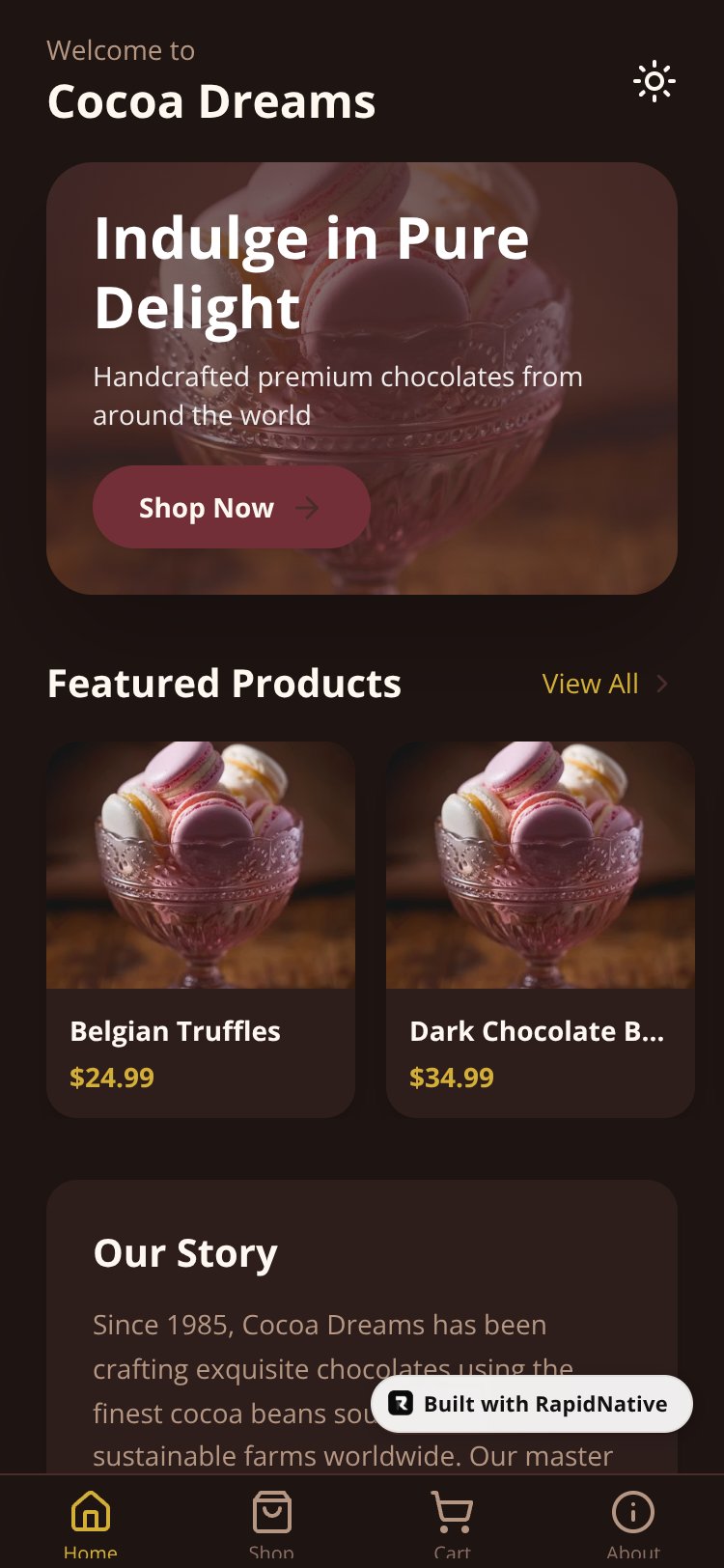 Chocolate Store screen 3