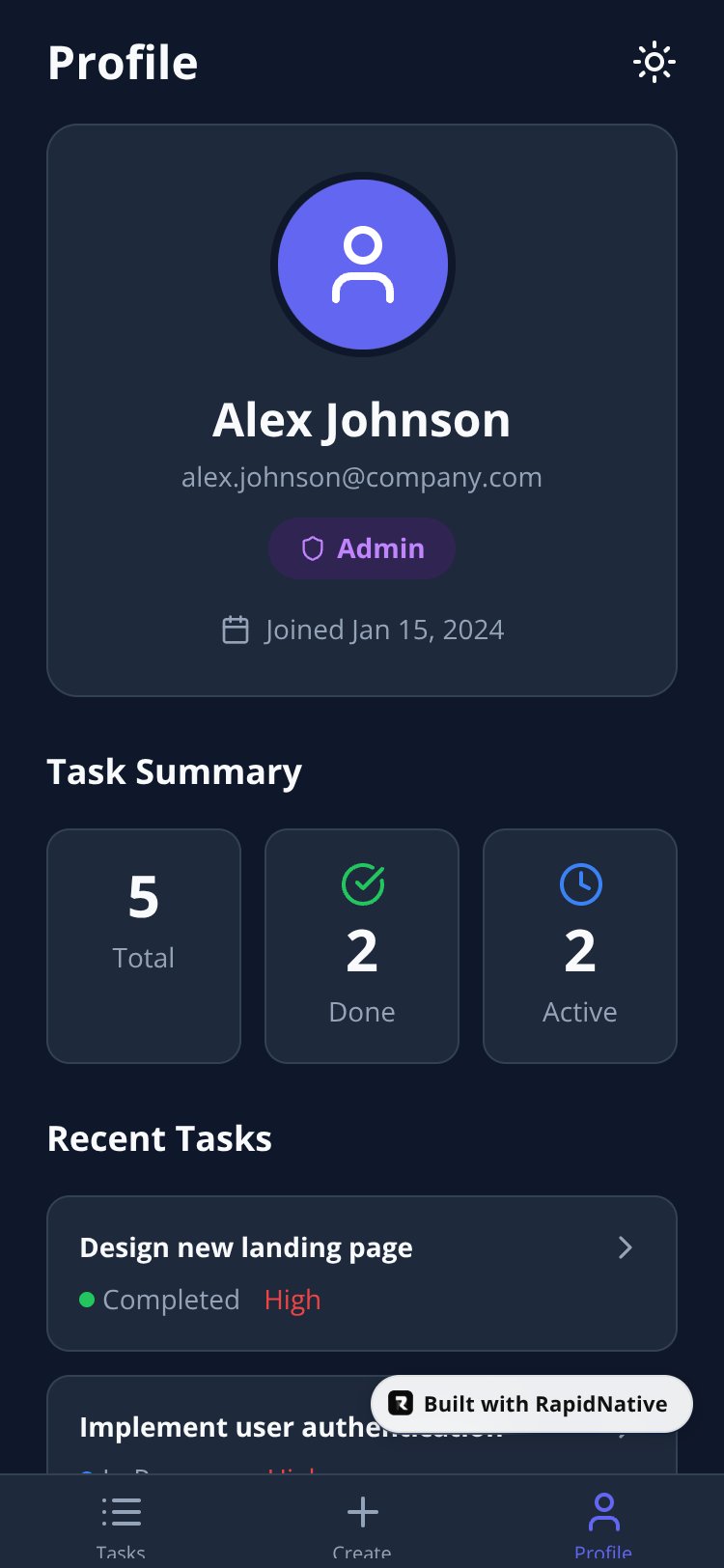 TaskFlow Pro screen 4