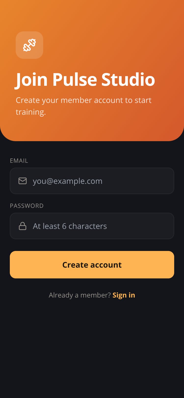 Pulse Studio screen 2