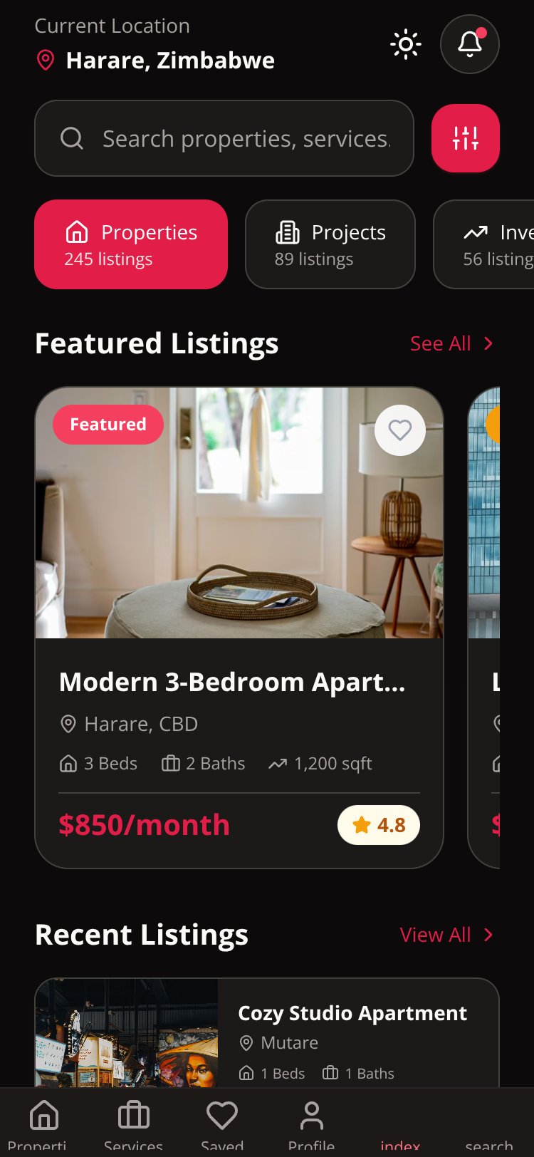 PropertyLive screen 1