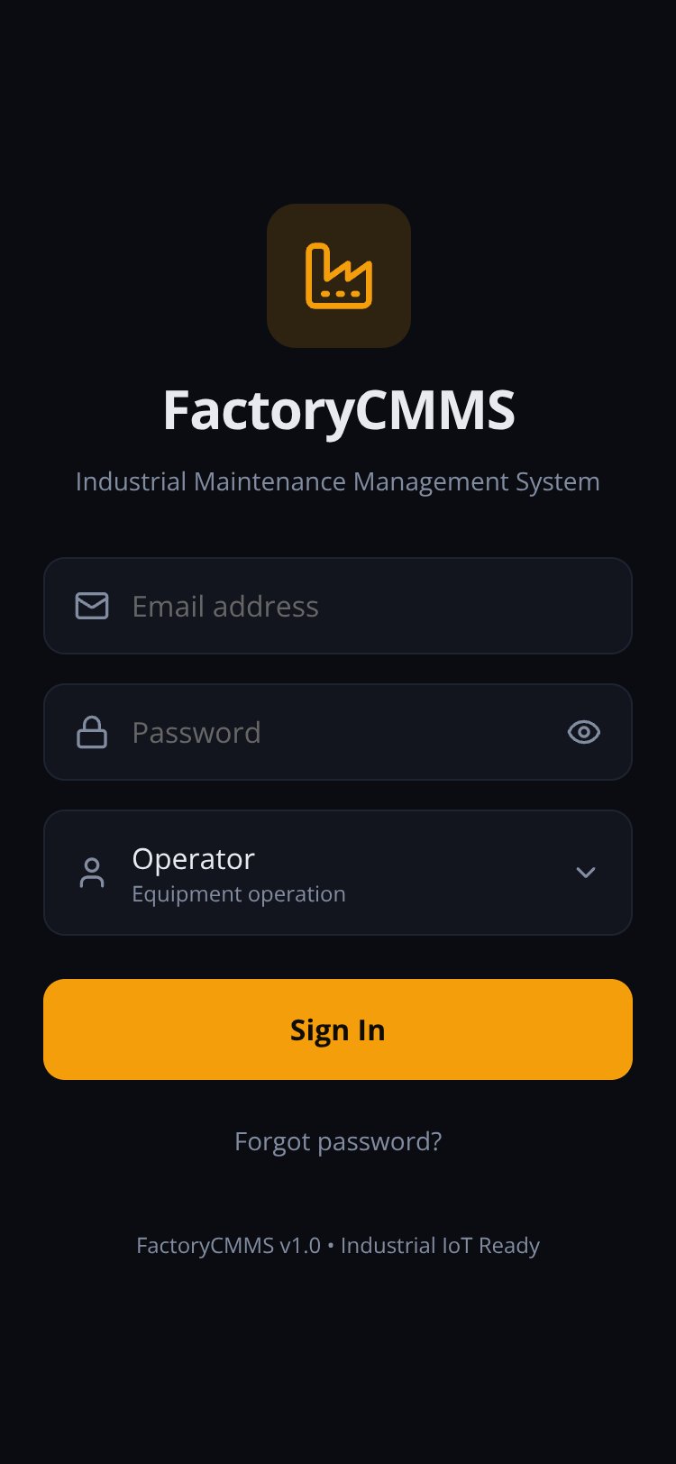 FactoryCMMS screen 3