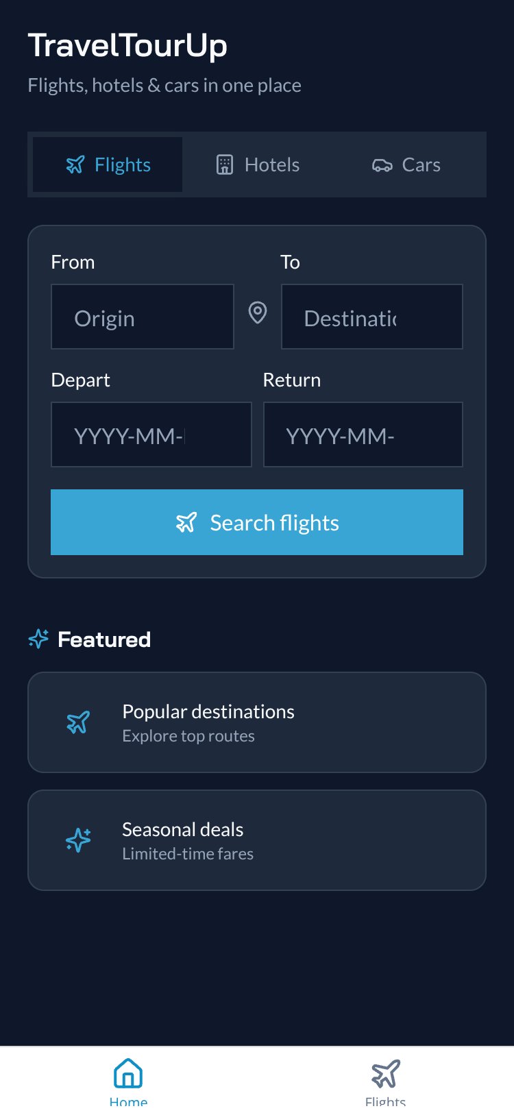 TravelTourUp screen 3