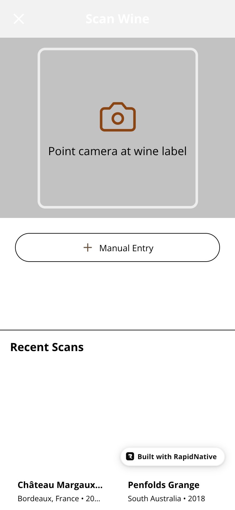 Vino Journal screen 1
