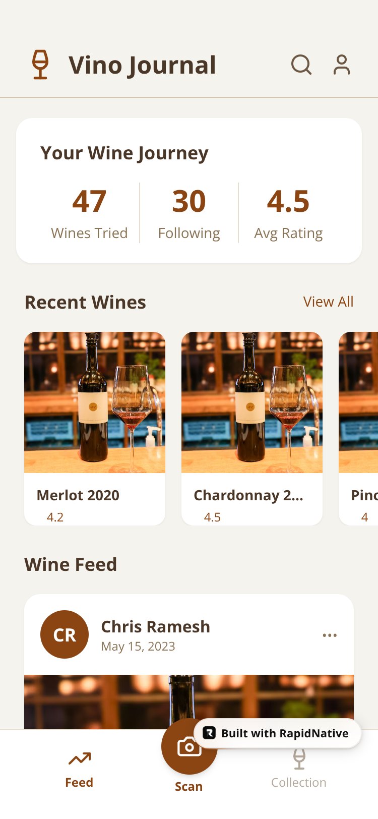Vino Journal screen 3