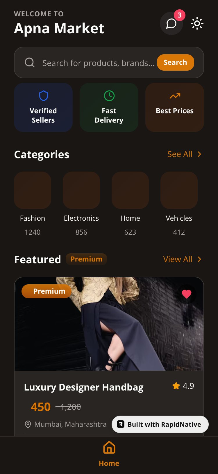 Apna Market screen 1