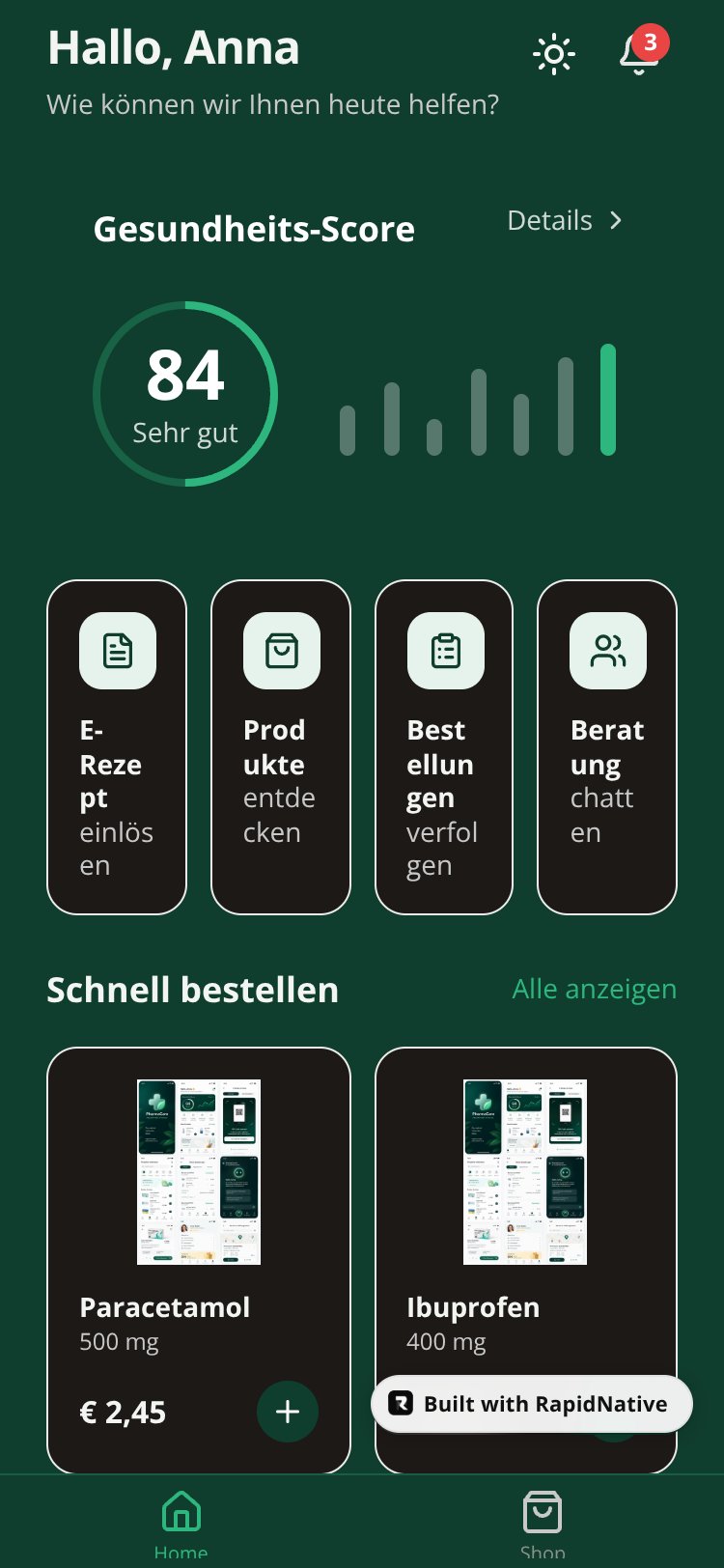 PharmaCare screen 1
