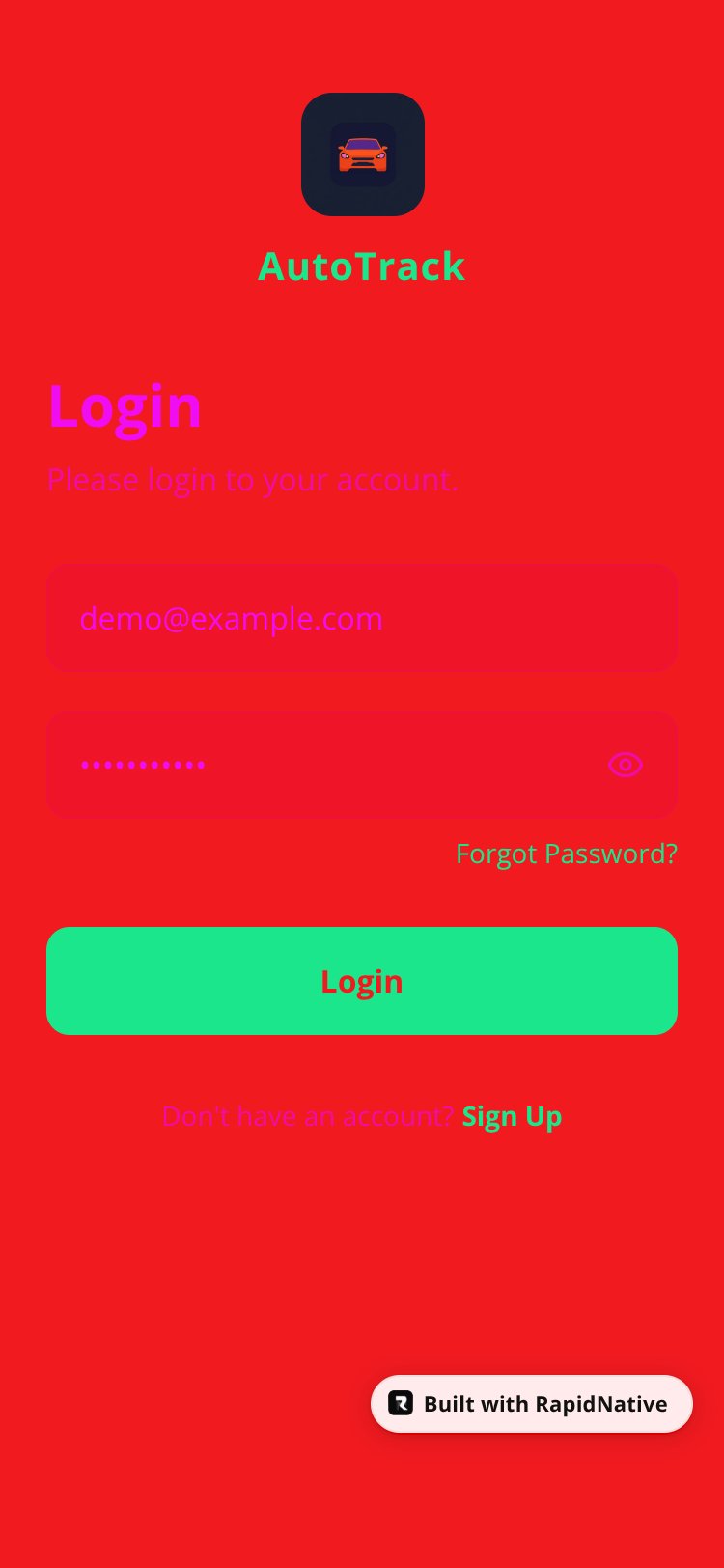 AutoTrack screen 1