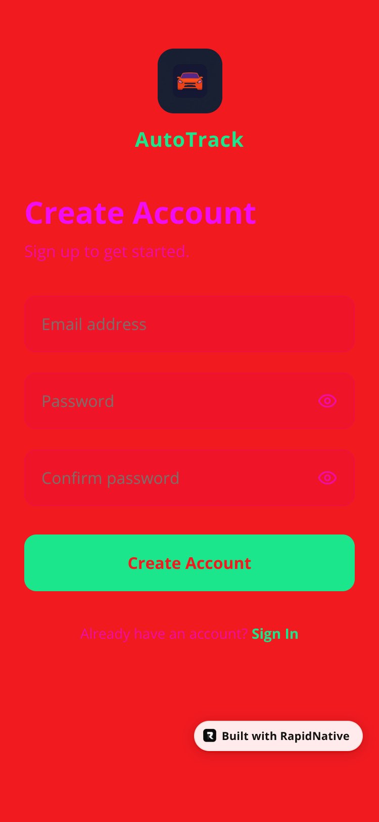 AutoTrack screen 2