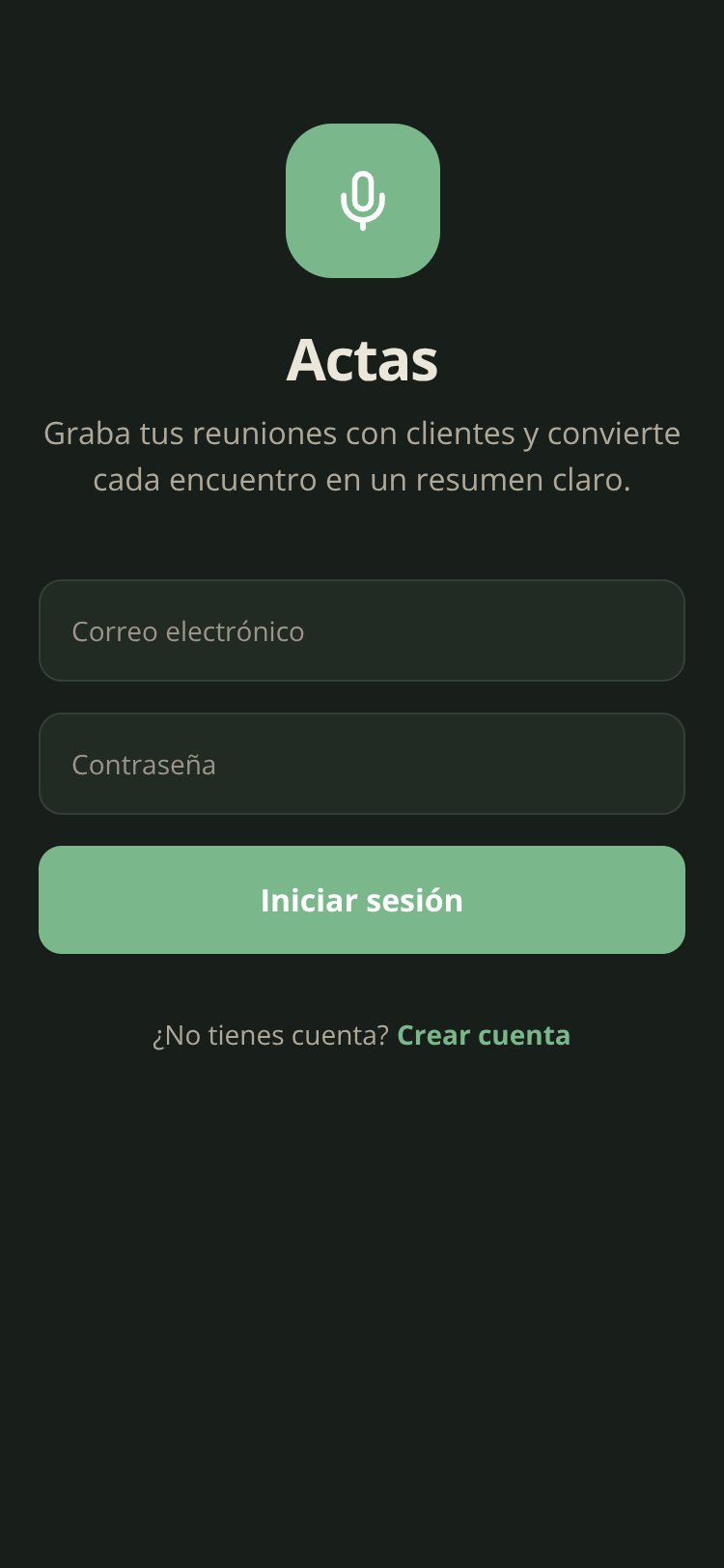 Actas screen 1