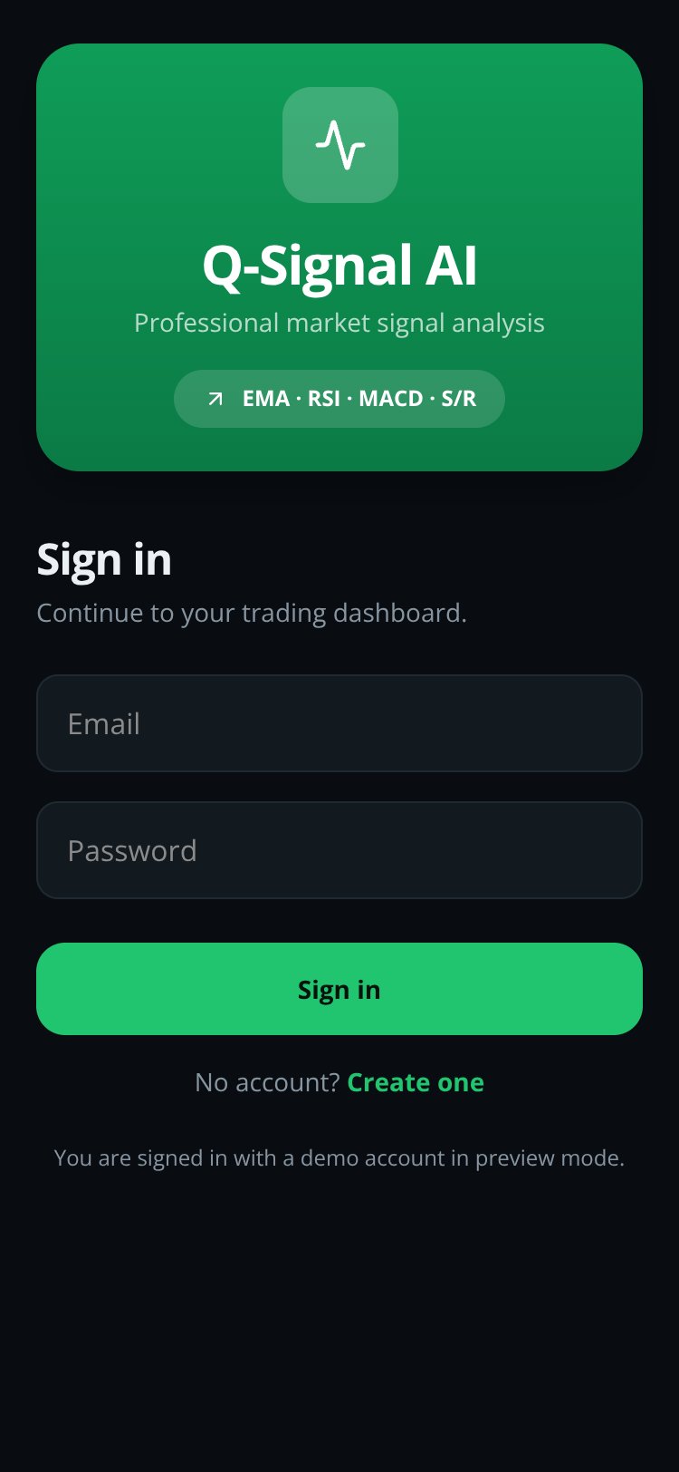 Q-Signal AI screen 1