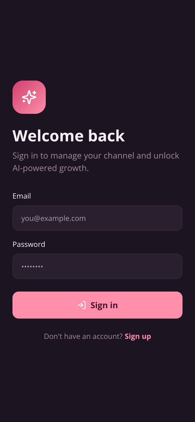 CreatorPilot screen 1