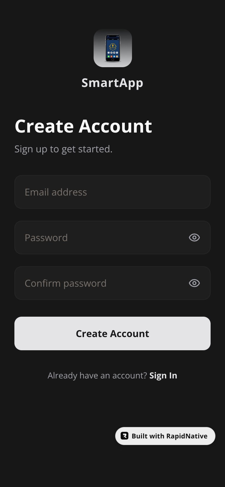 SmartApp screen 2