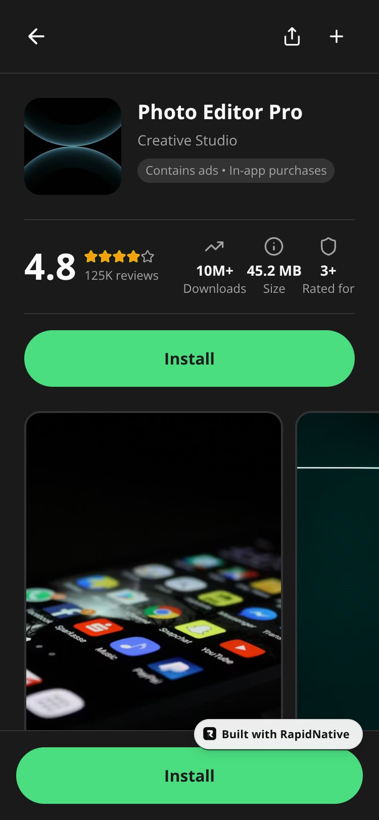 AppVault screen 1