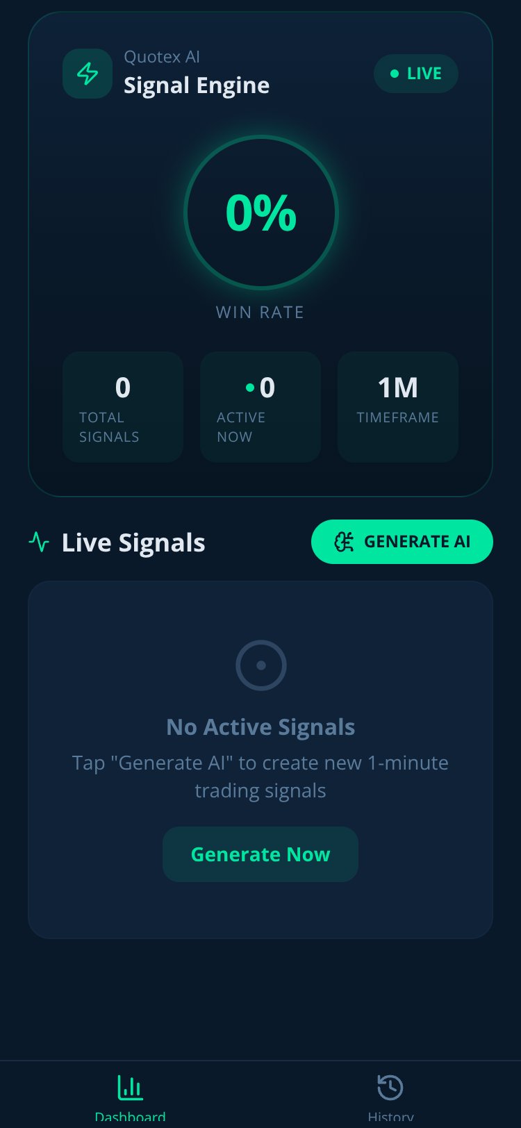 Quotex AI Signals screen 2
