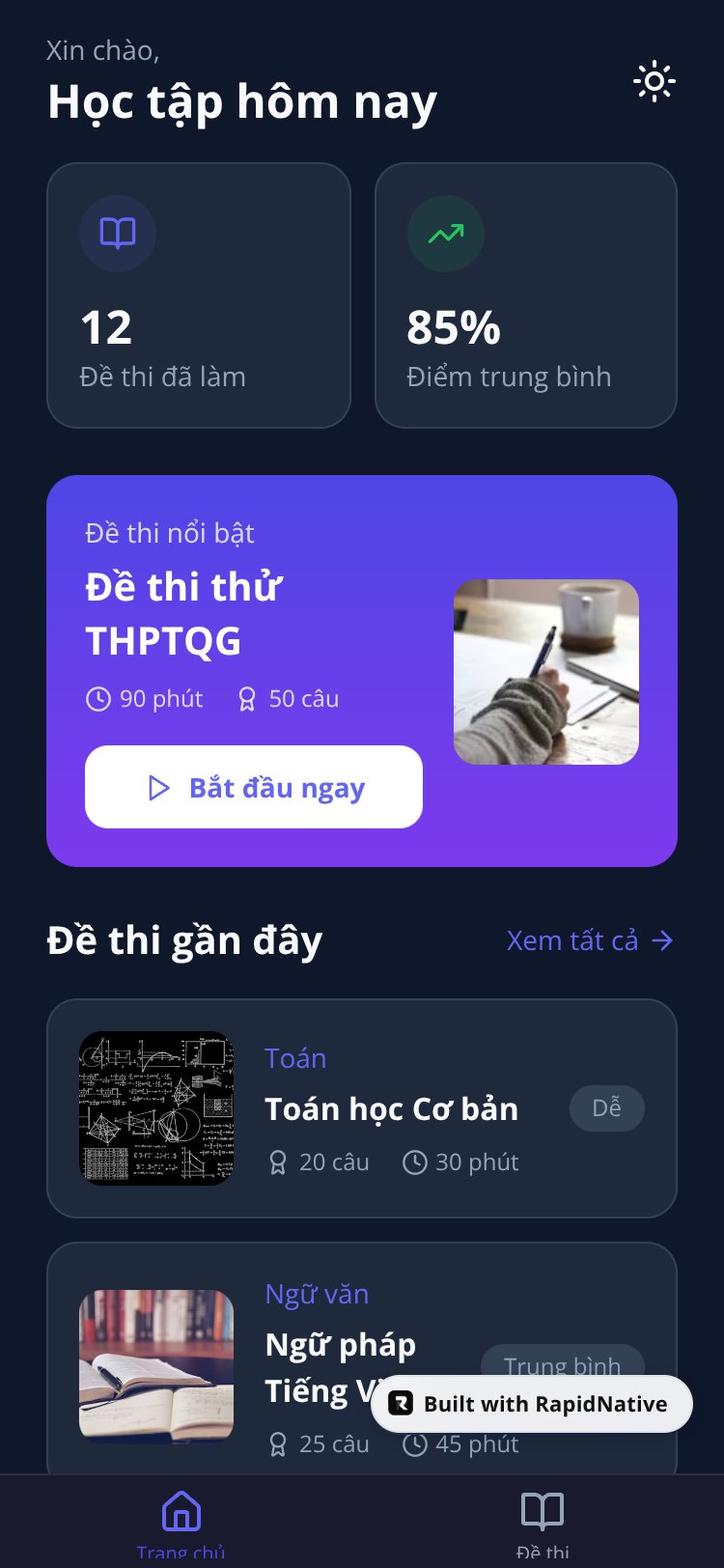 QuizMaster VN screen 1