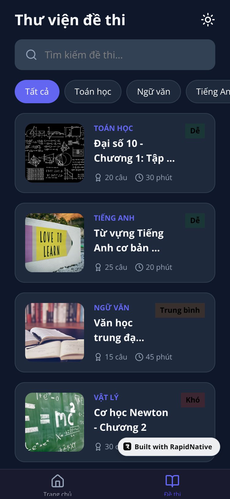 QuizMaster VN screen 2