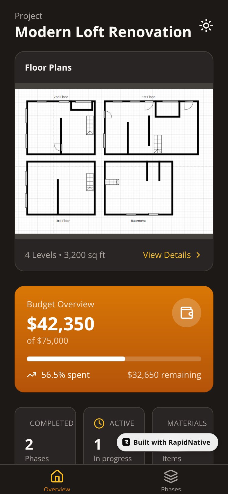 RenovatePro screen 1