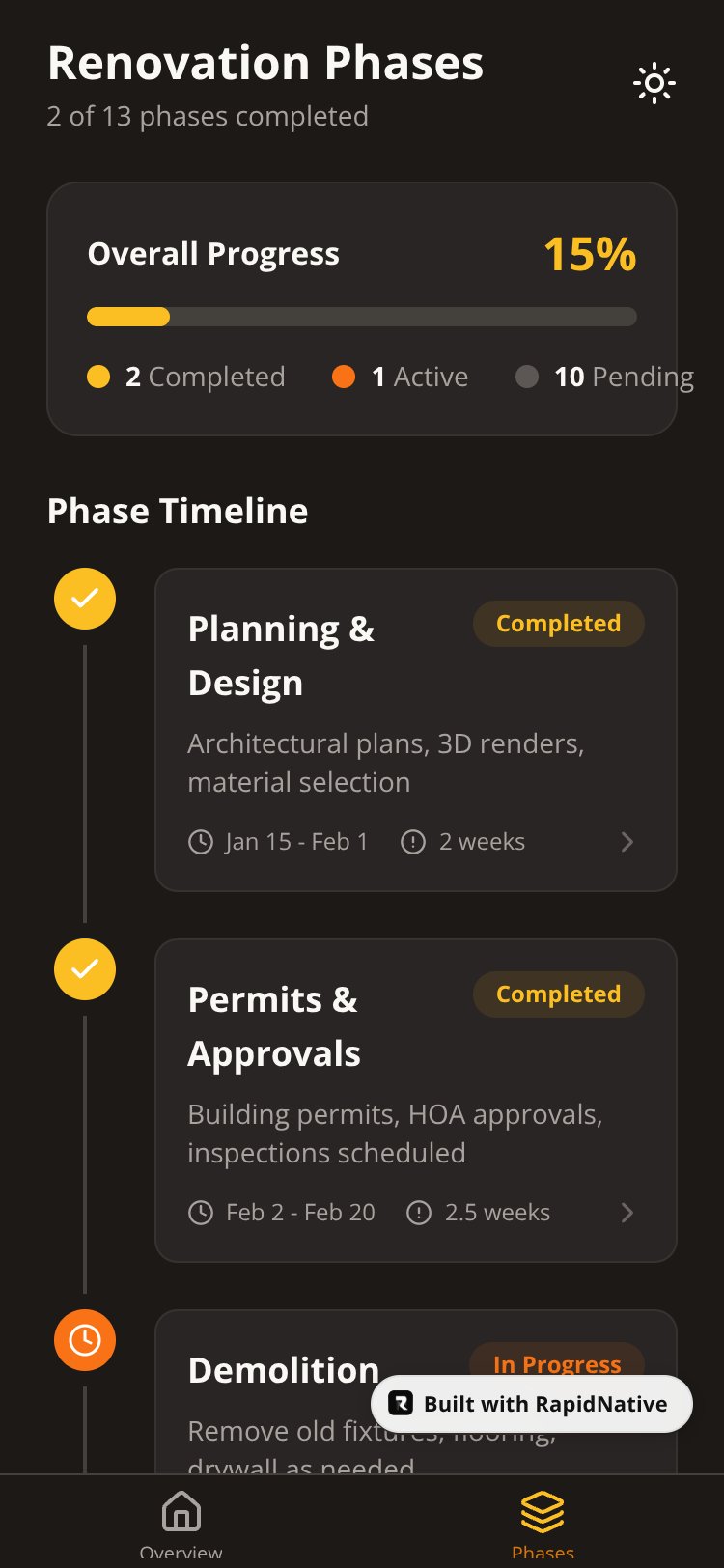 RenovatePro screen 2