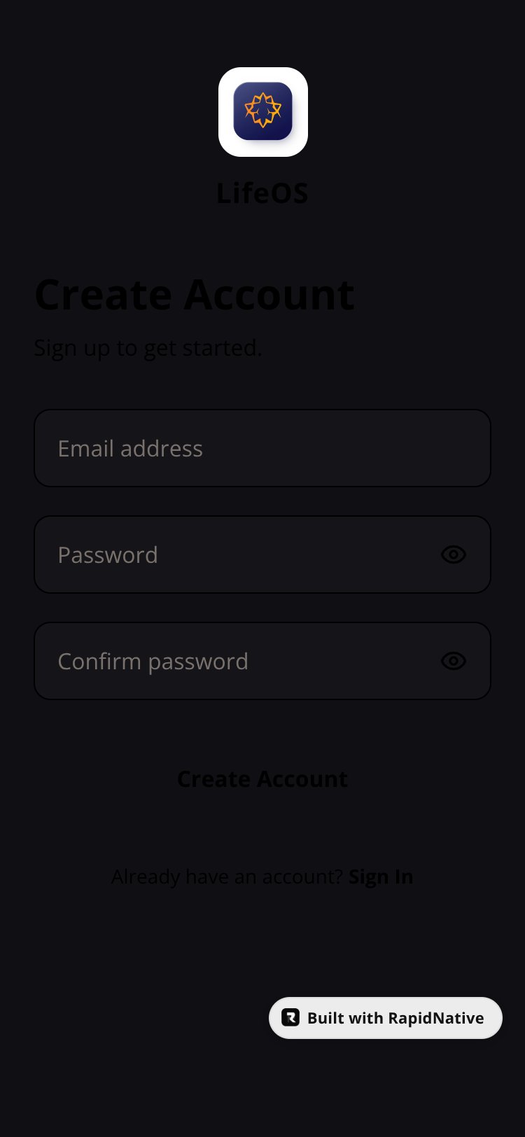 LifeOS screen 2