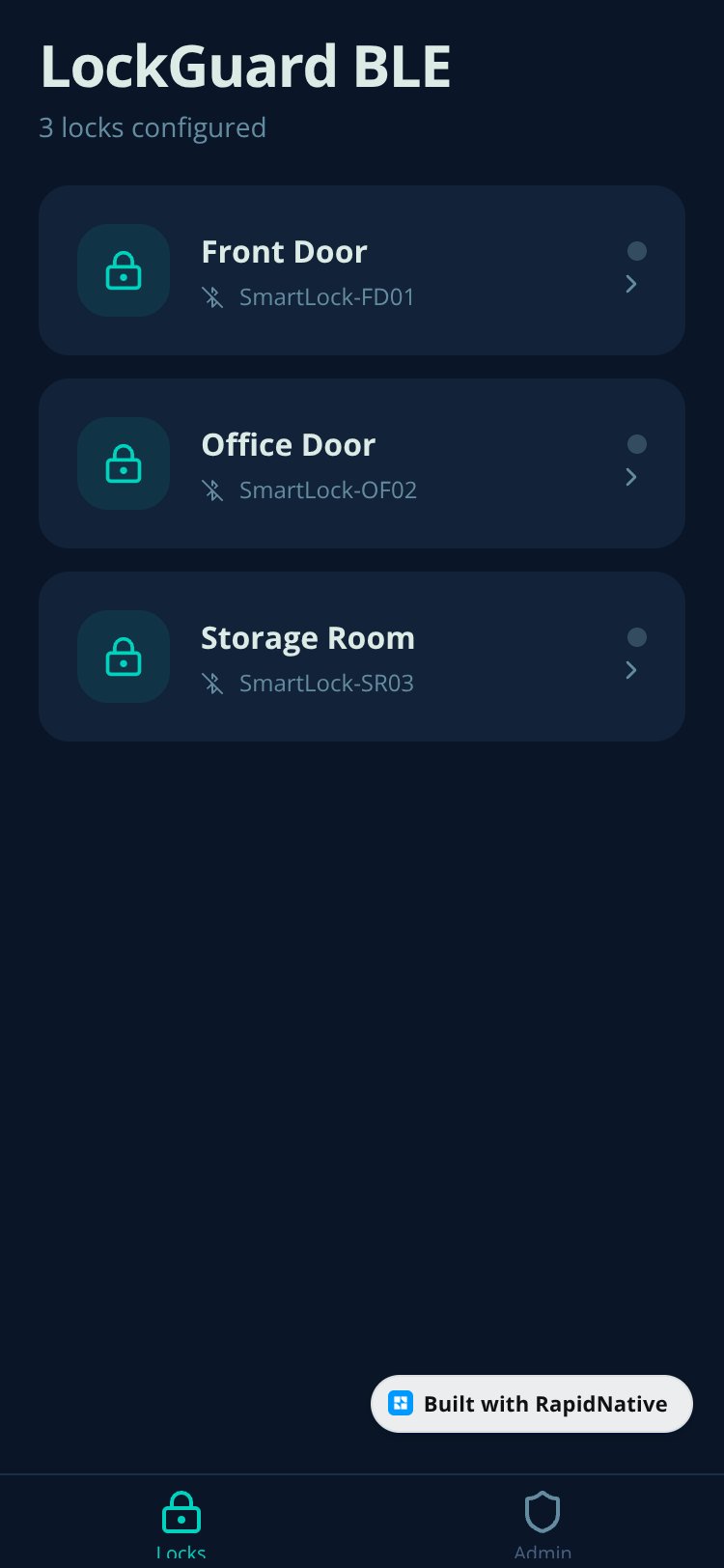 LockGuard BLE screen 3