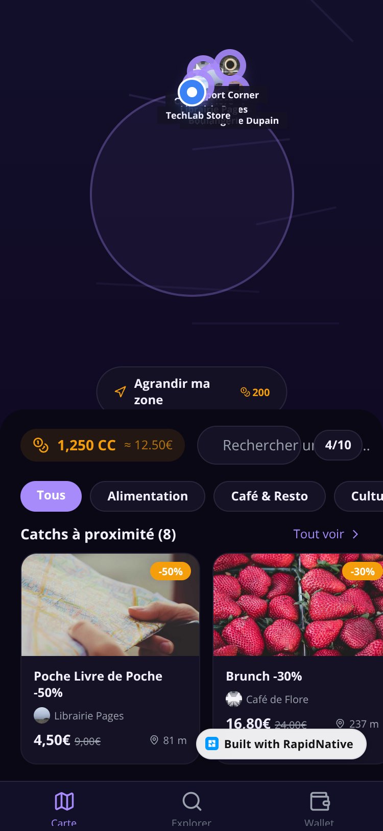 CatchMe screen 2