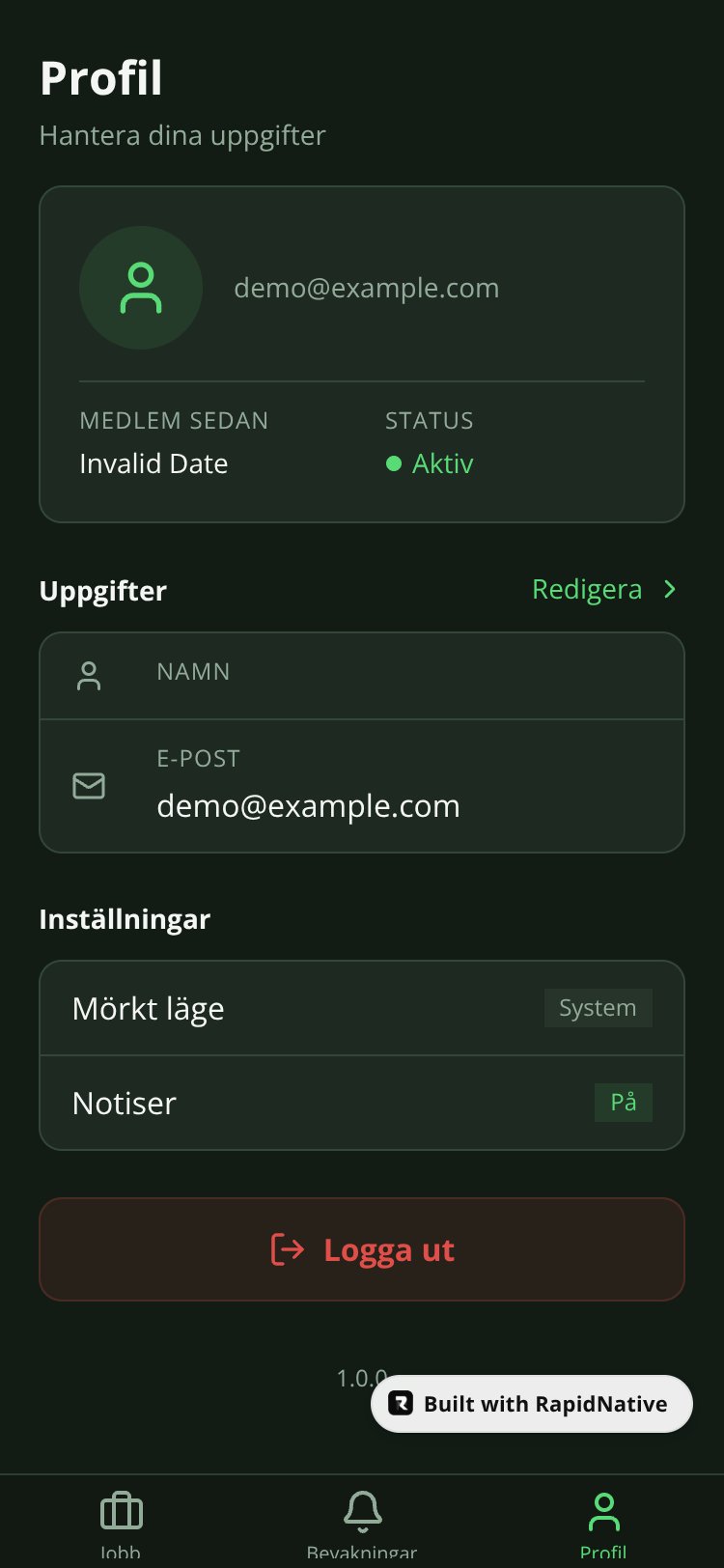 VårdJobb screen 4
