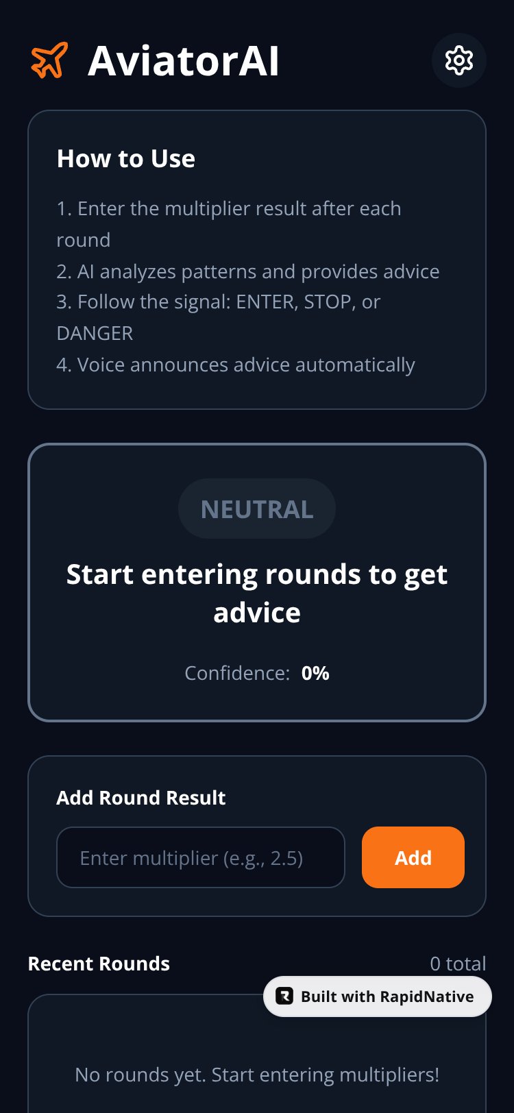 AviatorAI screen 1