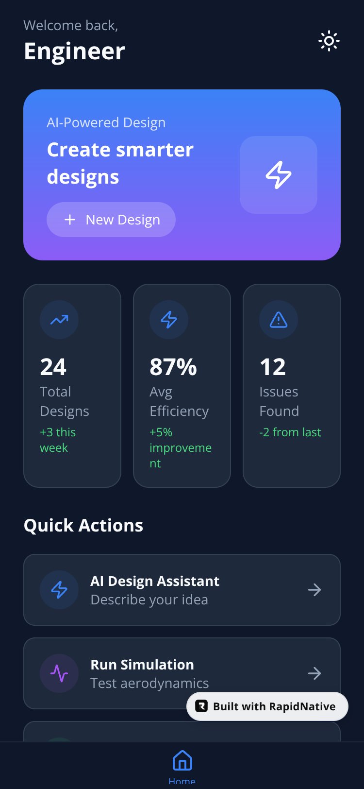AeroForge screen 1