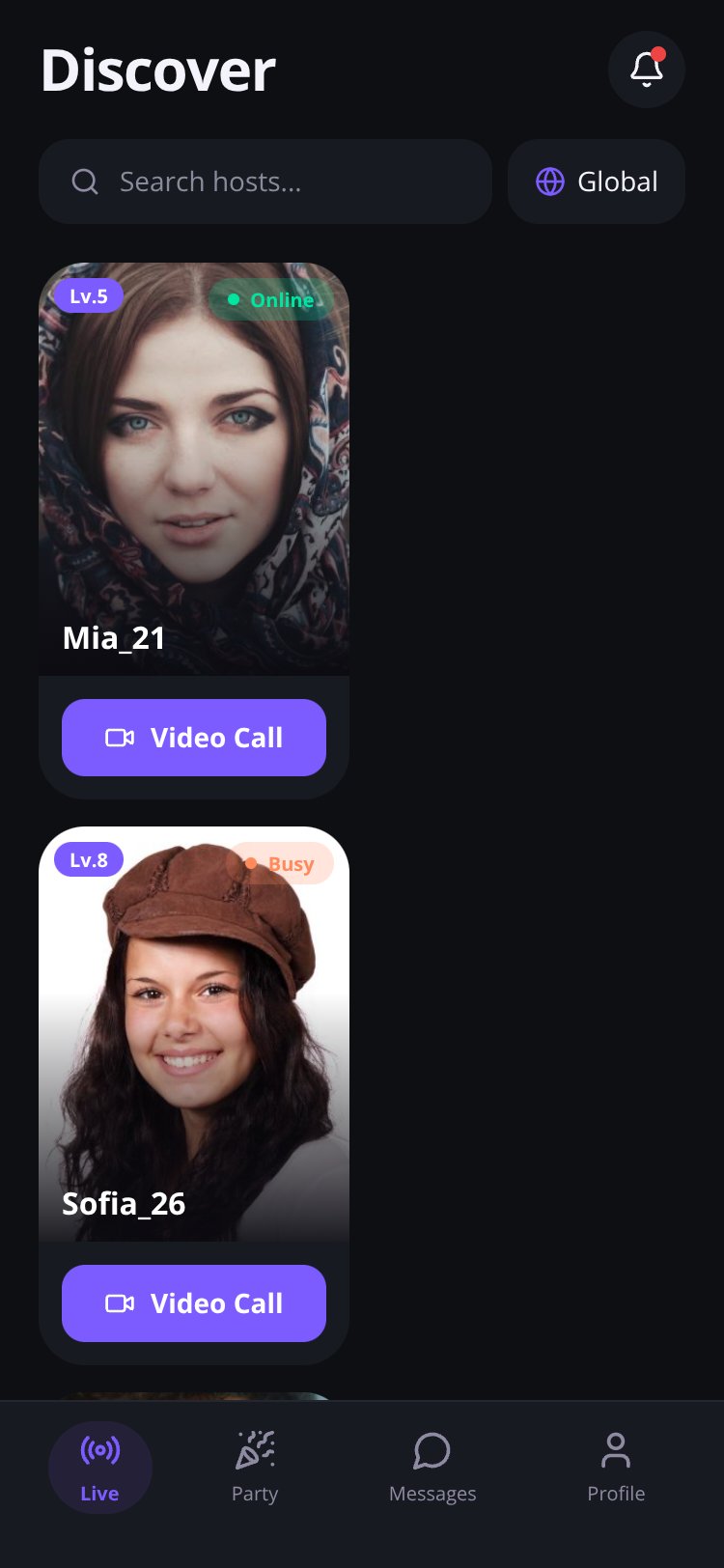 Zingo Live screen 2
