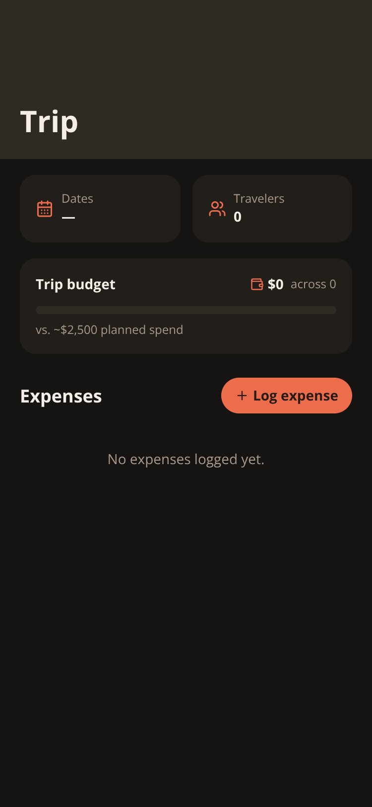 TravelMate screen 5