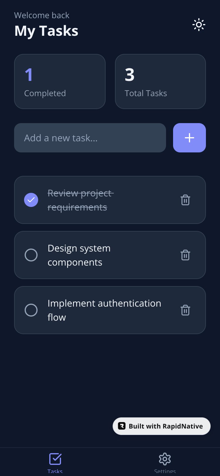TaskFlow screen 1