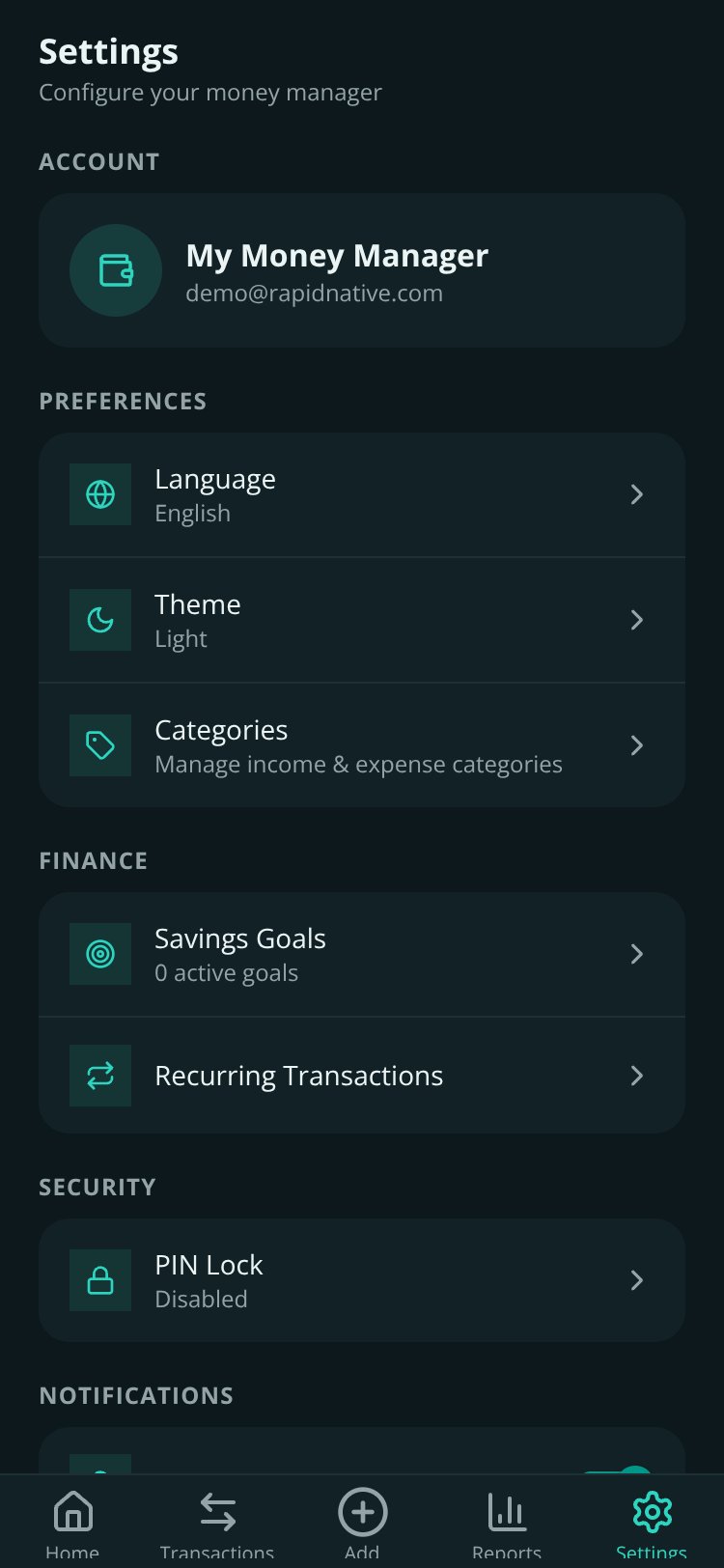 My Money Manager screen 4