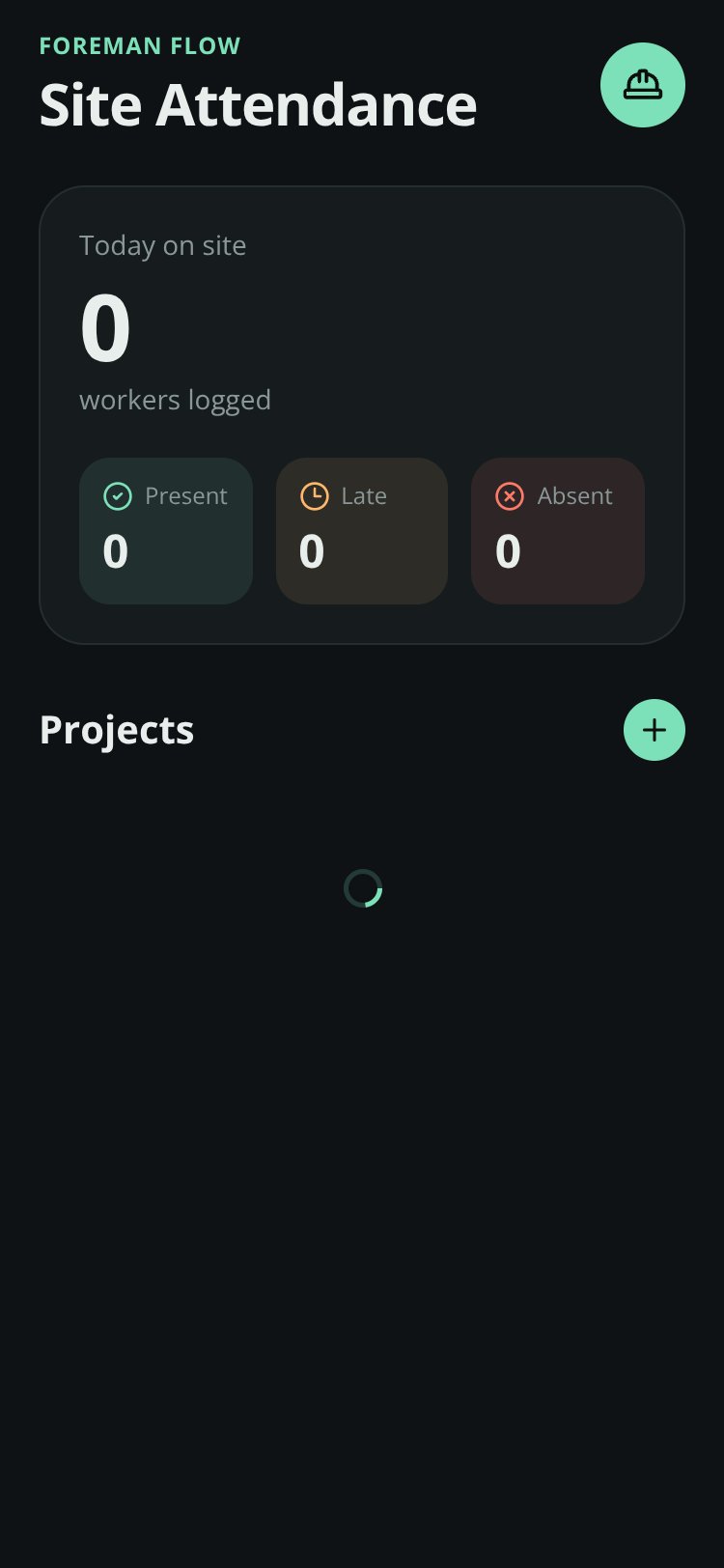 Foreman Flow screen 2