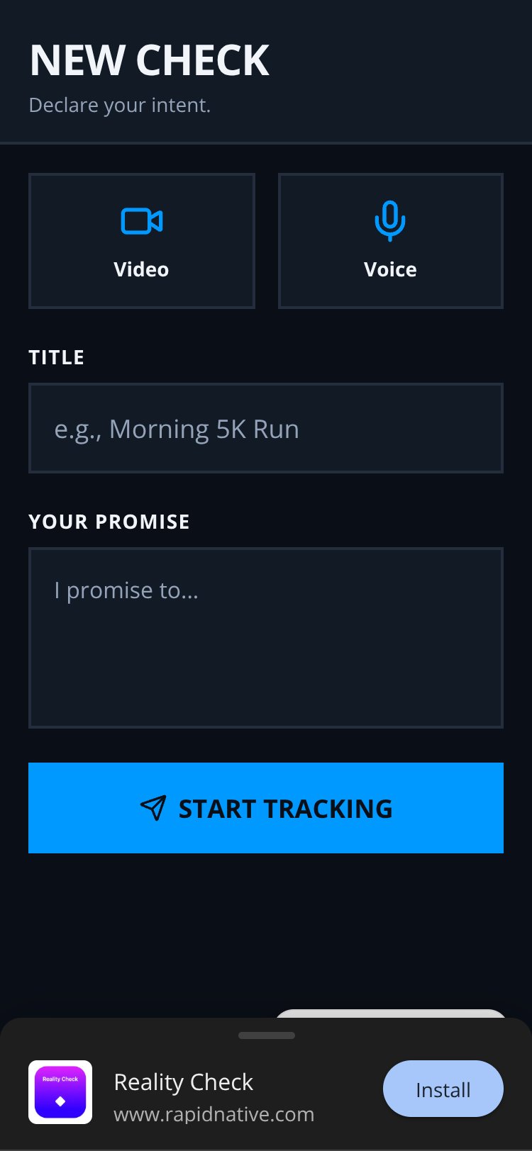 Reality Check screen 4