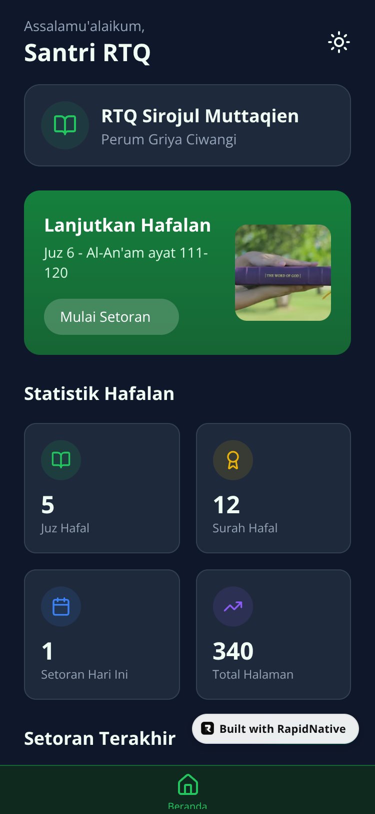 RTQ Sirojul Muttaqien screen 1