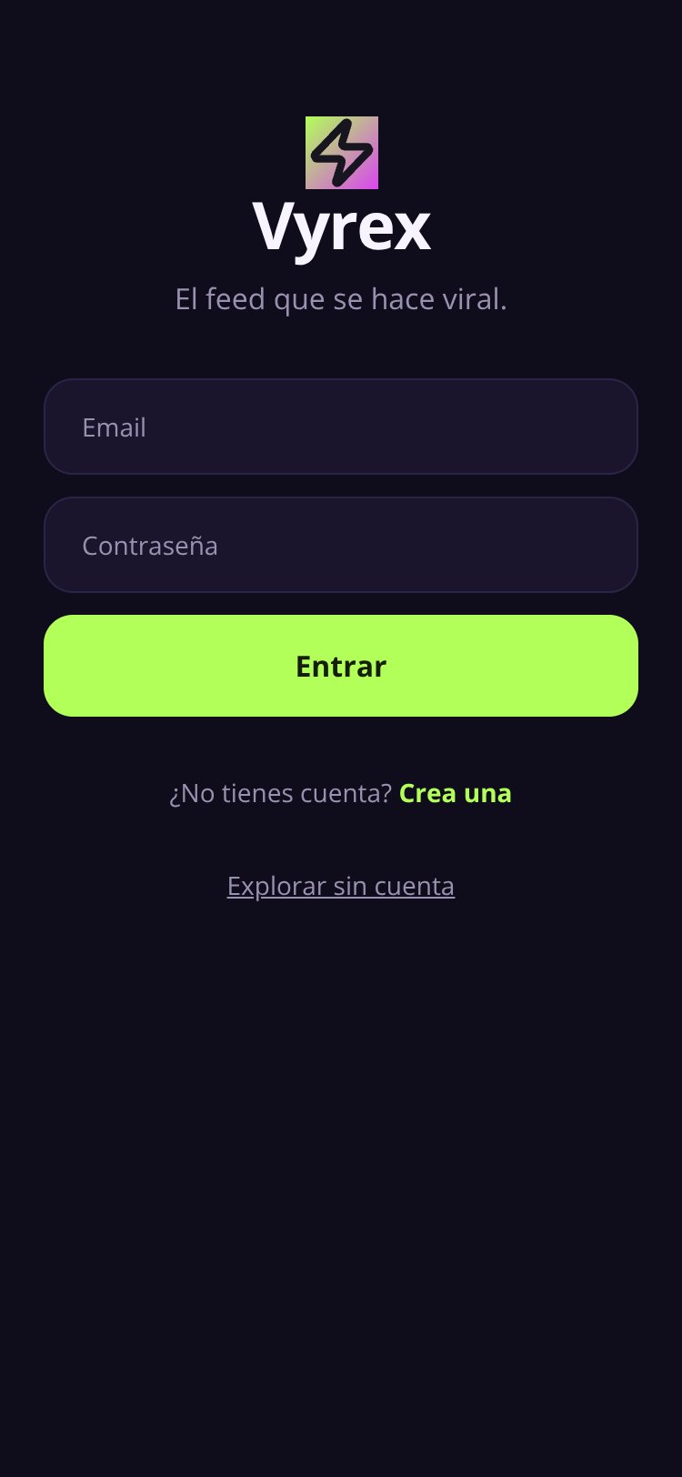 Vyrex screen 1