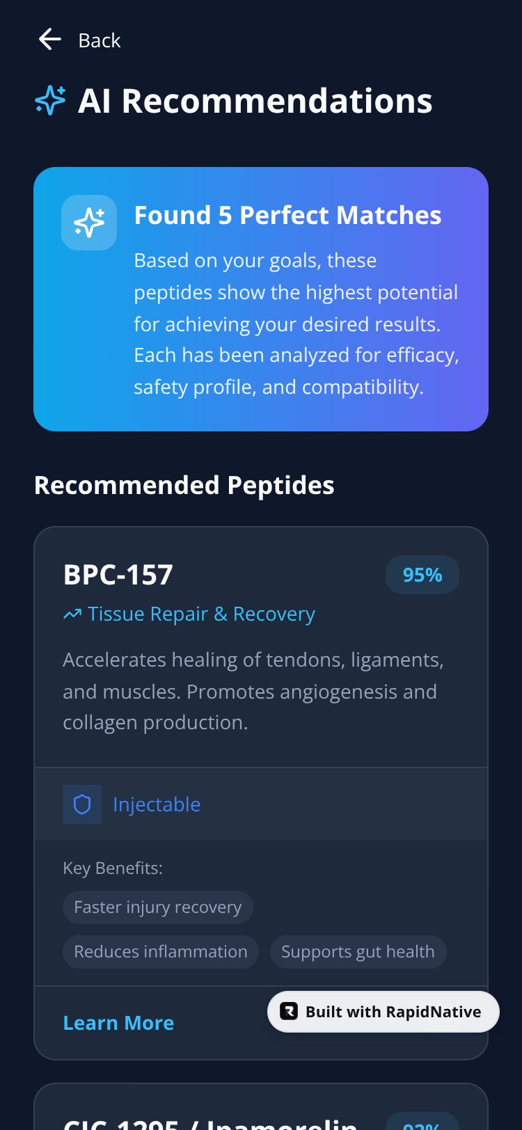 PeptidePilot screen 5