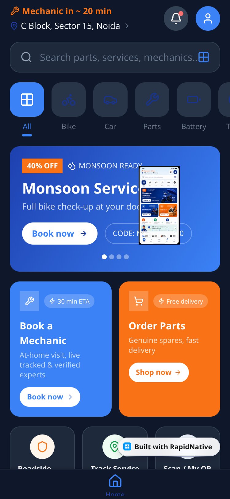 MyApp screen 1