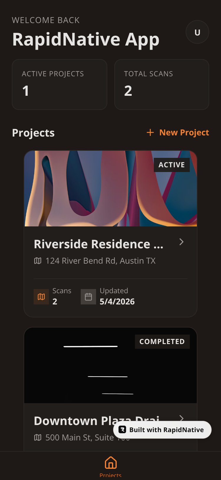 RapidNative App screen 3