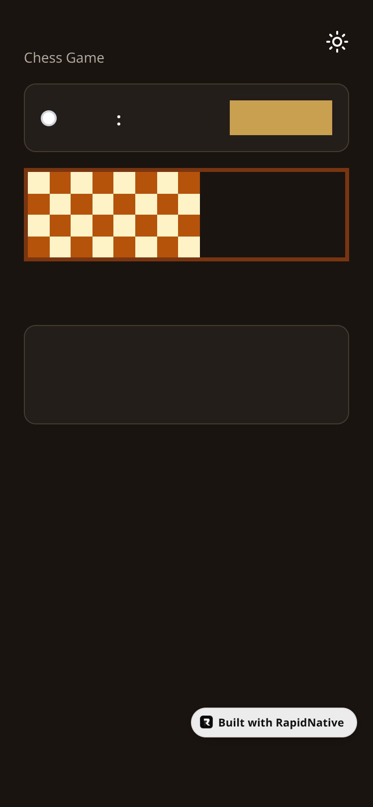 ChessApp screen 1