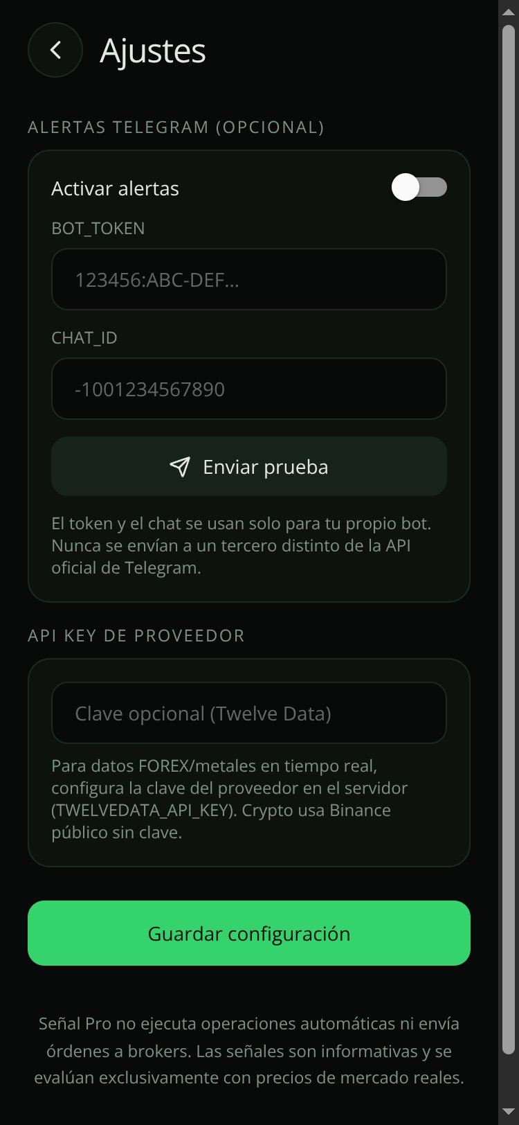 Signal Pro screen 2