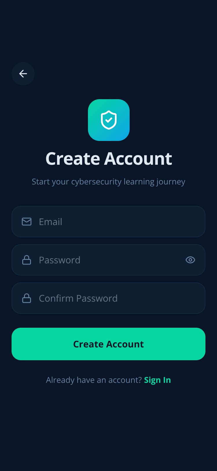 Cyber Security LMS screen 2