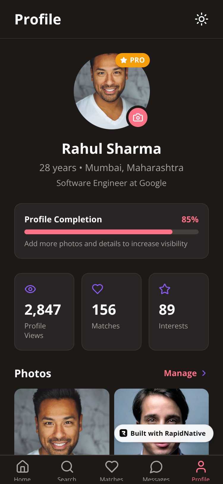 SoulMatch screen 1