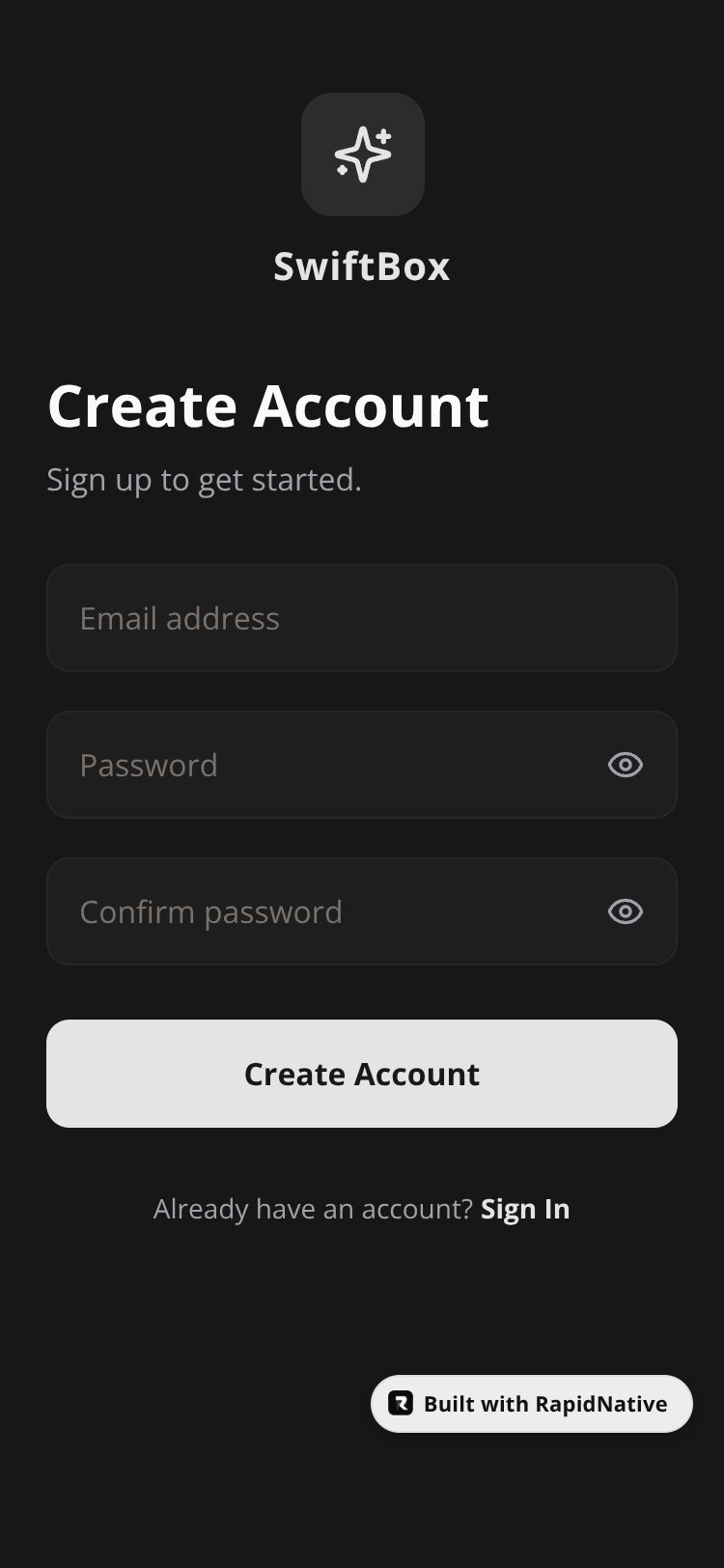 SwiftBox screen 2