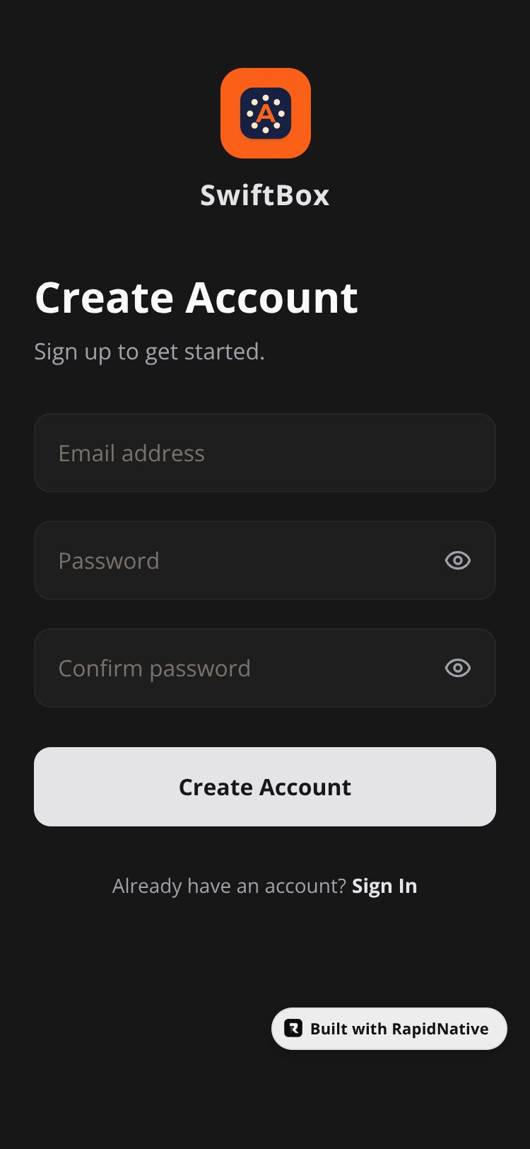 SwiftBox screen 2