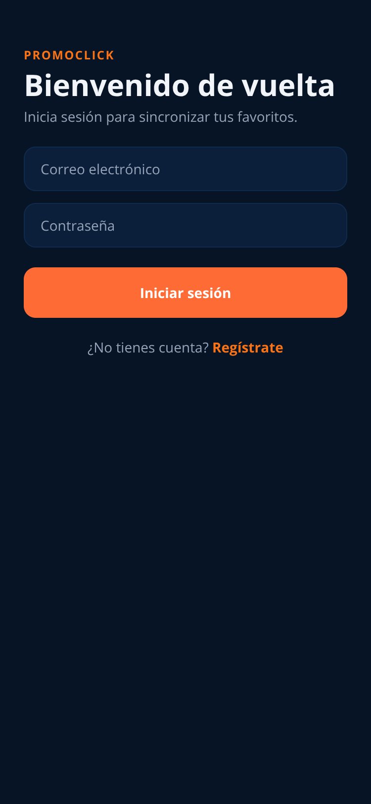 Promoclick screen 1
