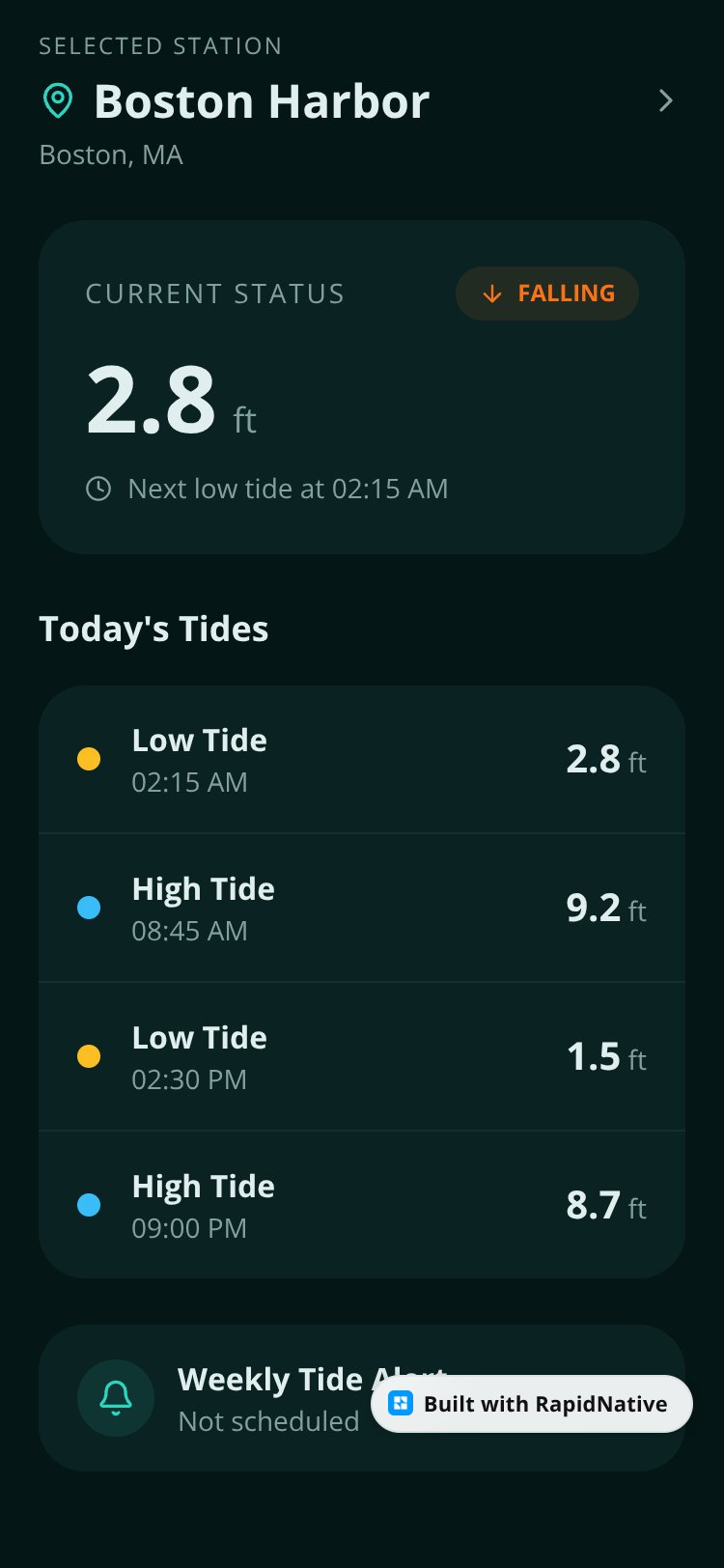 TideCast screen 1