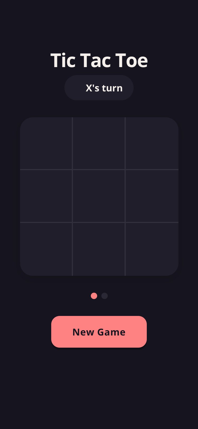 Tic Tac Toe screen 1